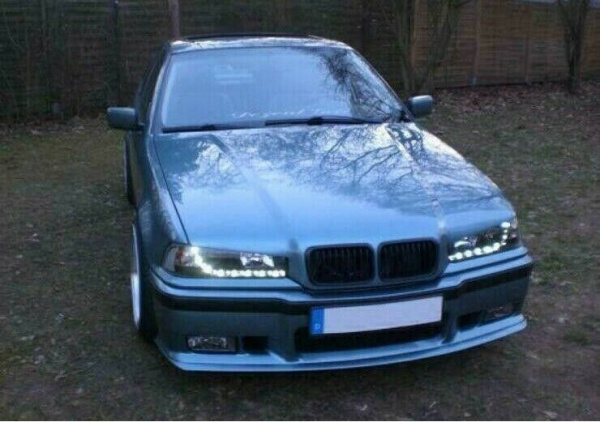 LED Tagfahrlicht Design Scheinwerfer für BMW 3er E36 Coupe/Cabrio 90-99 schwarz